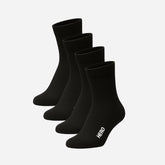 Crew Socks - Black 4 párů (39-45)